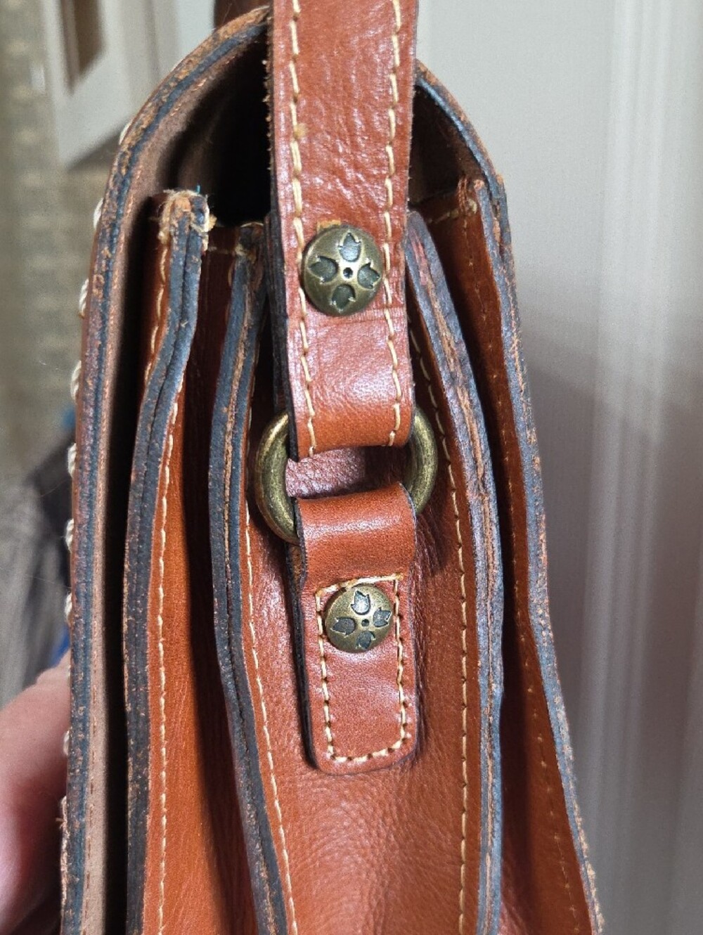 Patricia Nash Brown Leather Crossbody Bag - Picture 3 of 14